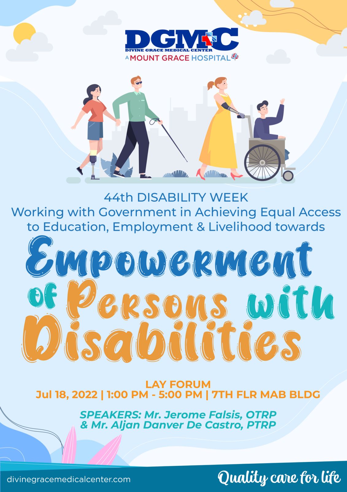 44th Disability Week Empowerment of Persons with Disabilities Divine