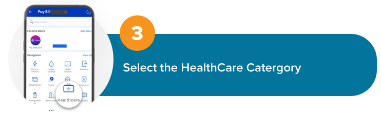 3. Select the HealthCare Catergory