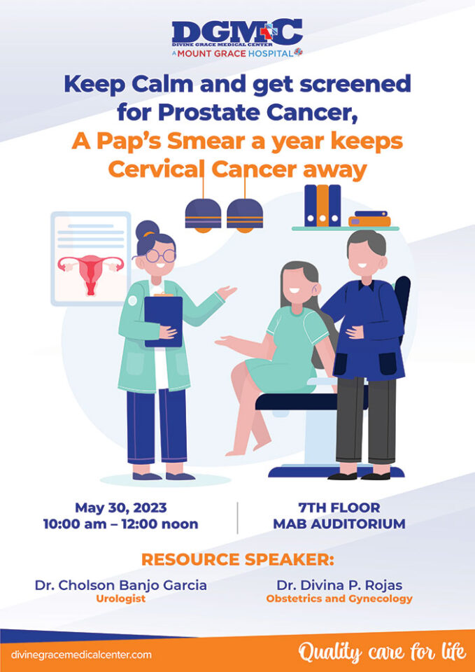 Keep Calm and get screened for Prostate Cancer A Pap's Smear a year keeps Cervical Cancer away
