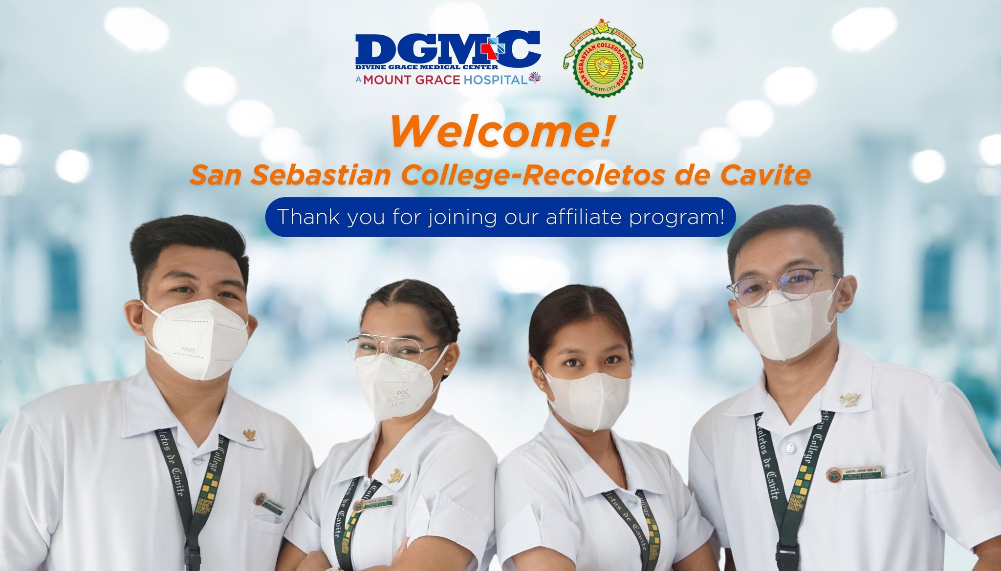San Sebastian College-Recoletos de Cavite joined our school affiliate  program - Divine Grace Medical Center (DGMC)